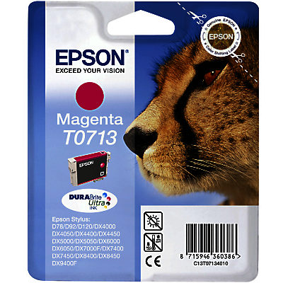 Epson Cheetah T071 Colour Inkjet Printer Cartridge Magenta Epson Cheetah T071 Colour Inkjet Printer Cartridge Magenta